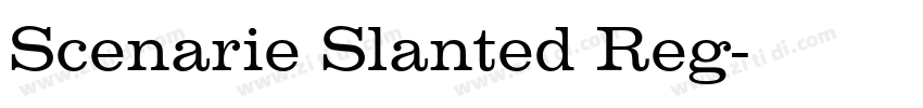 Scenarie Slanted Reg字体转换